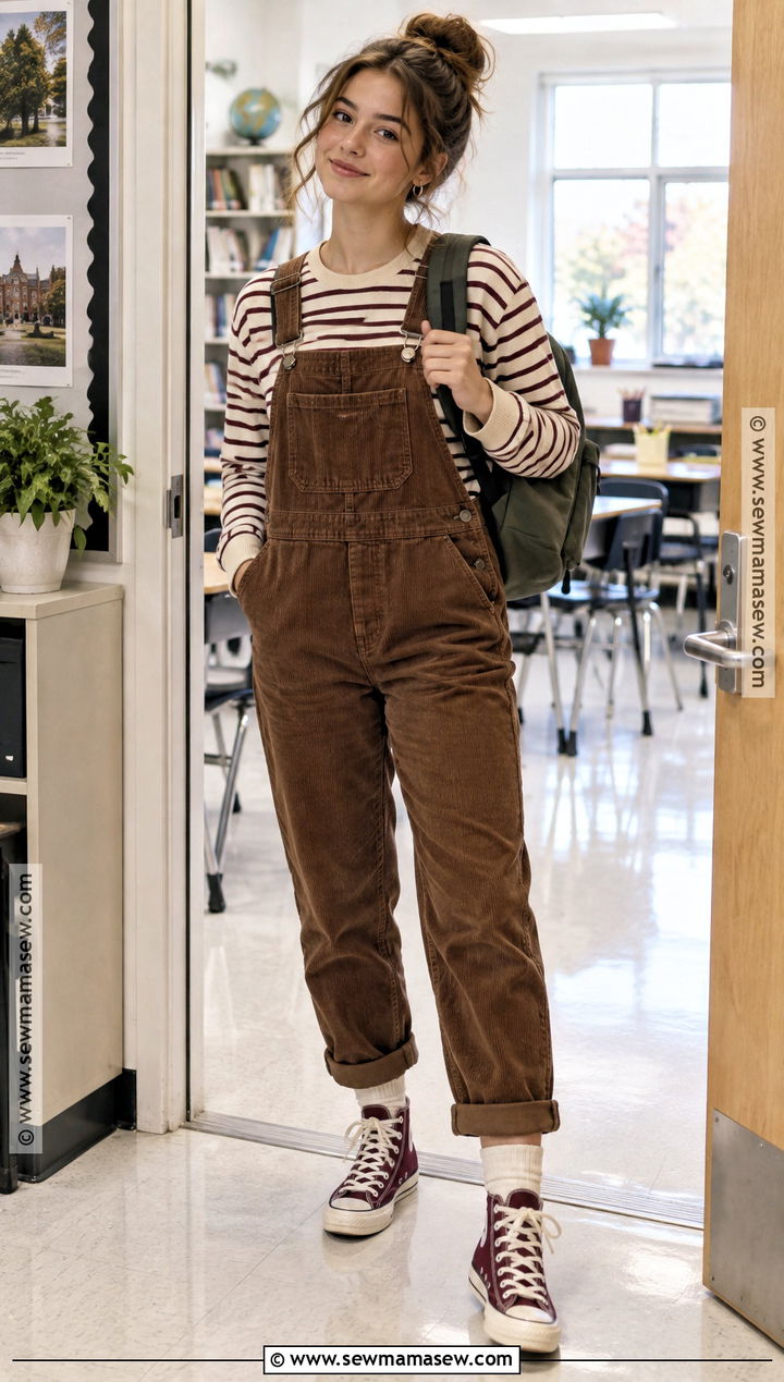 Overalls Fall School Outfit - 20 school outfits for fall