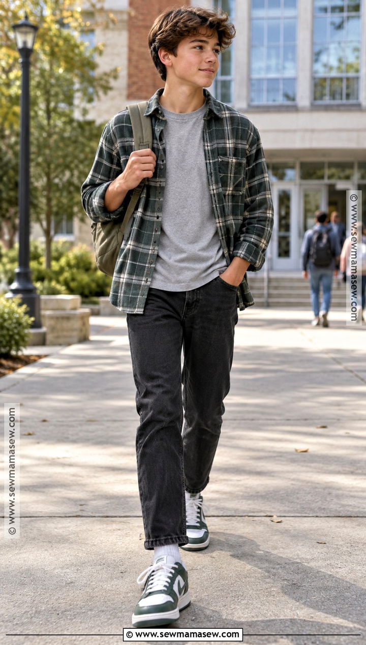Overshirt And Black Jeans Outfit - 15 back to school outfits middle school for boys
