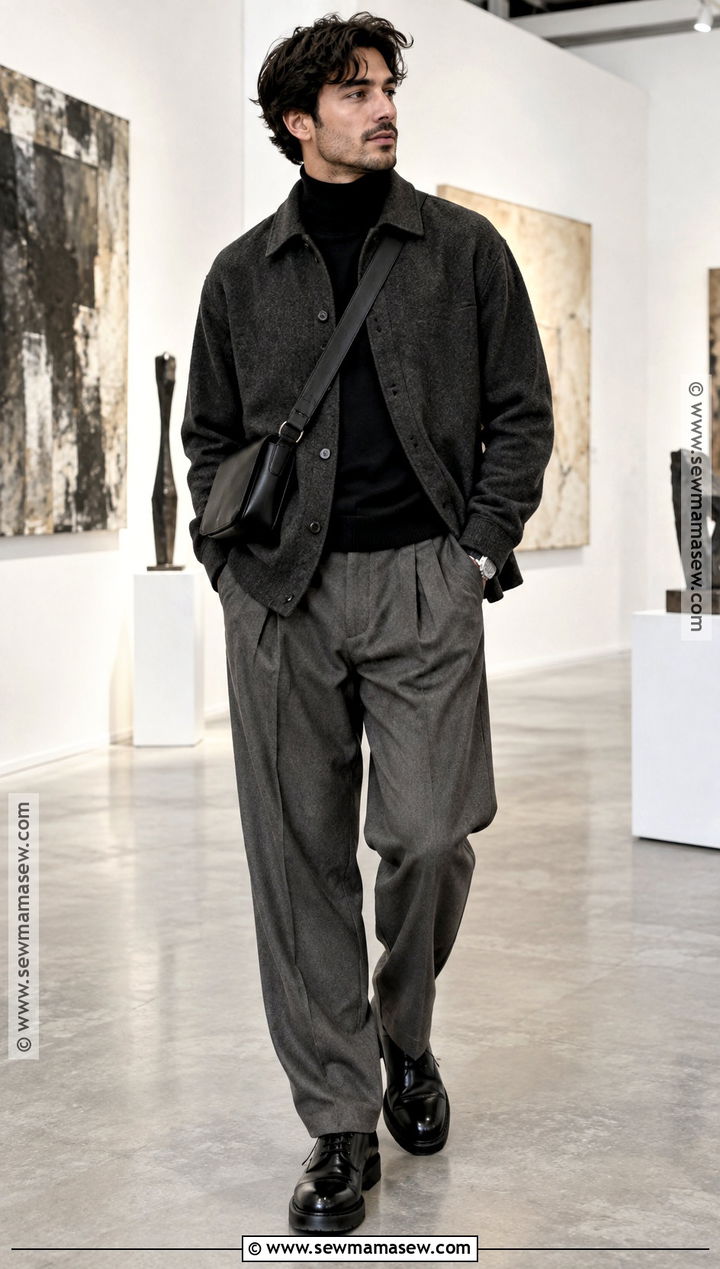 Overshirt And Turtleneck Mens Fall Outfit - 25 mens fall outfits