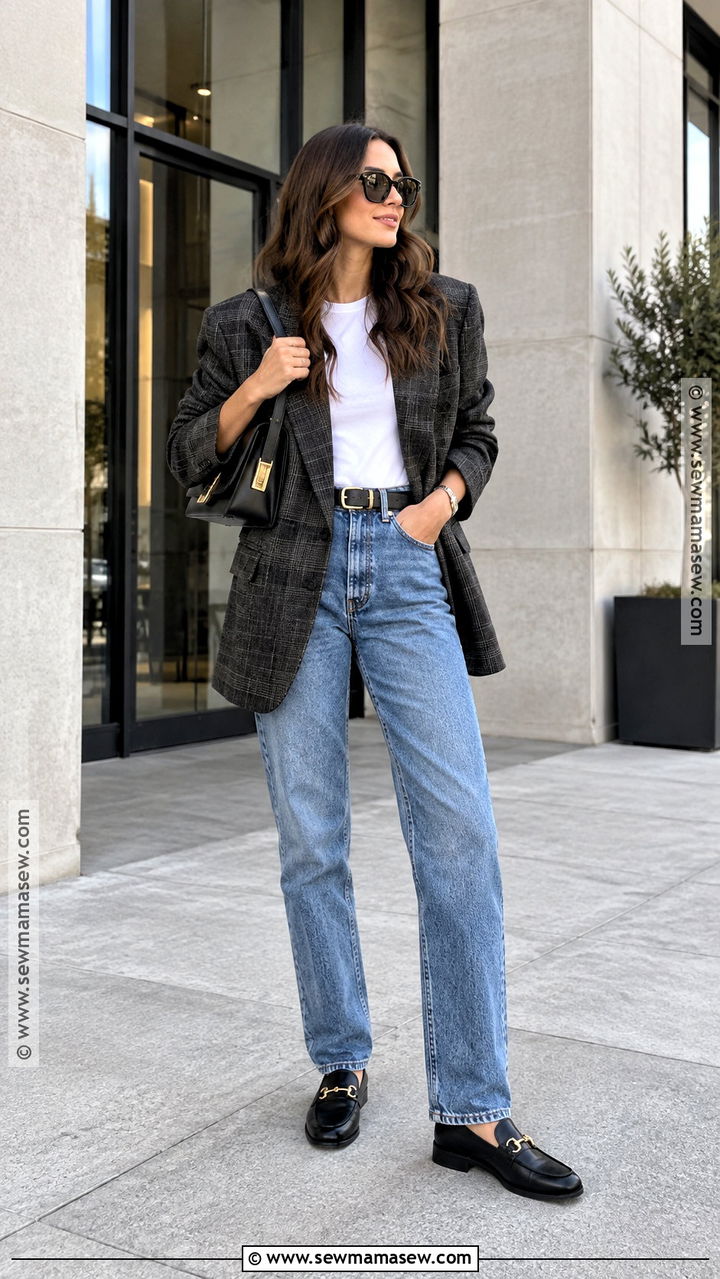 Oversized Blazer And Jeans Fall Outfit - 20 outfit ideas fall 2026