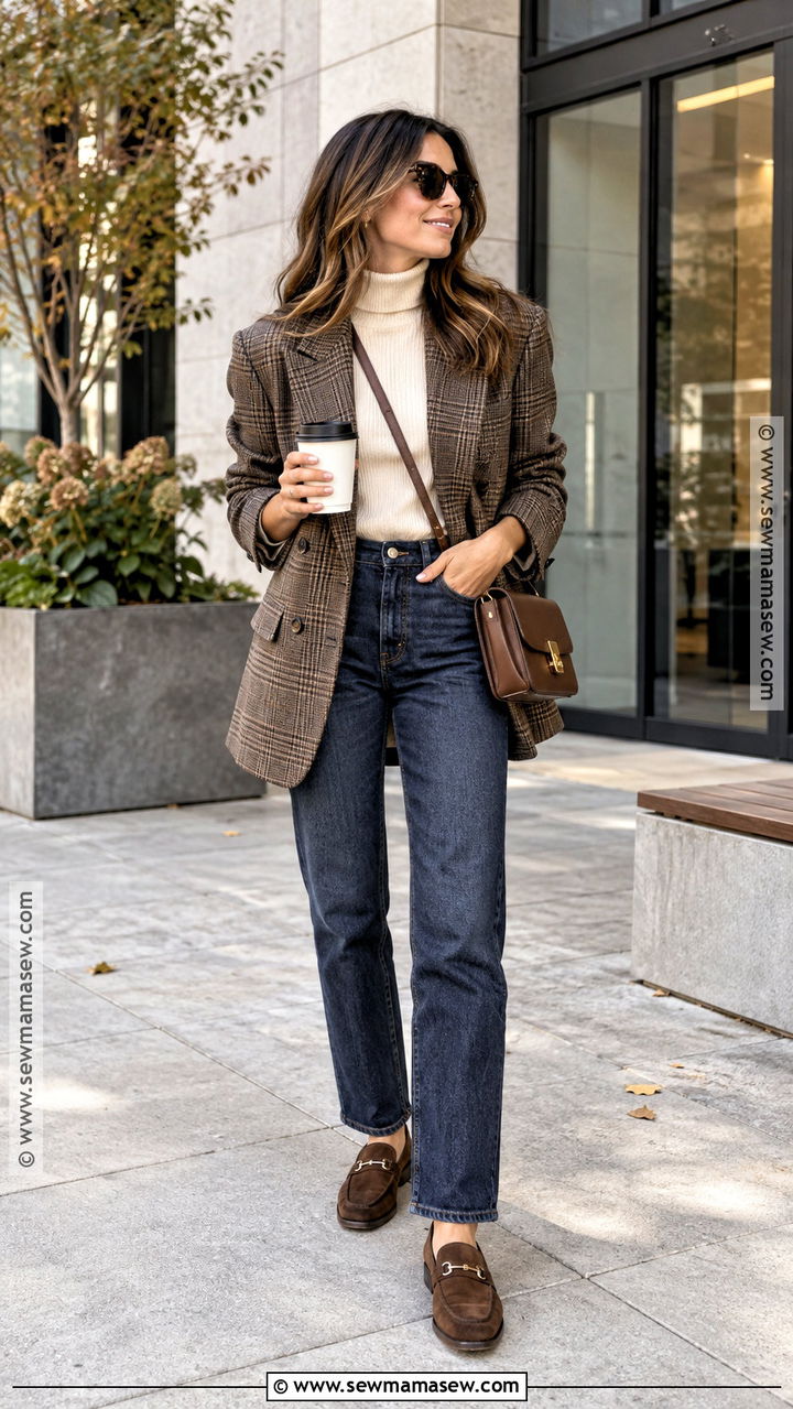 Oversized Blazer and Loafers Fall Outfit - 20 Fall Inspiration Outfits