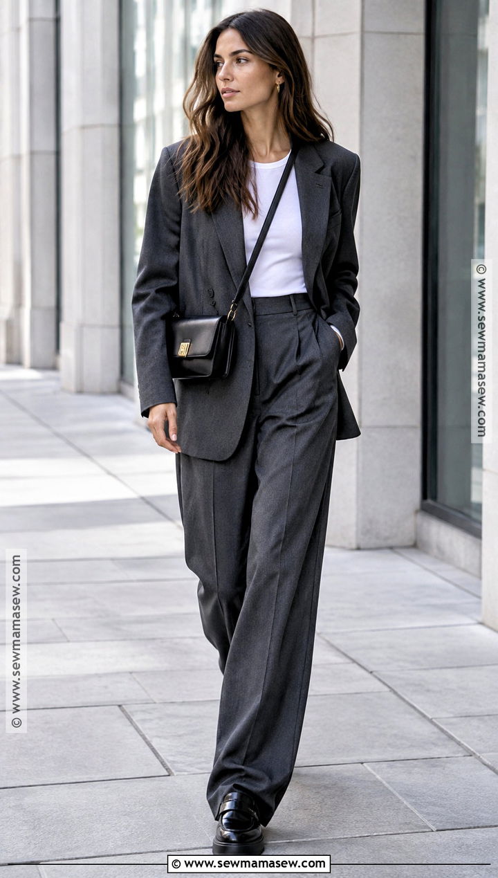 Oversized Blazer and Wide Leg Trousers Fall Outfit - 25 Fall Season Outfits
