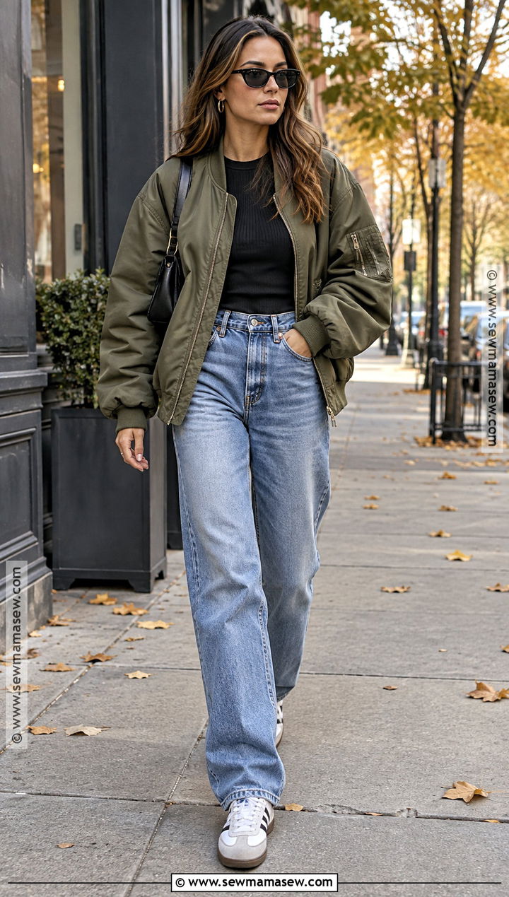 Oversized Bomber Jacket Fall Streetwear Outfit - 15 Fall Streetwear Outfit Ideas