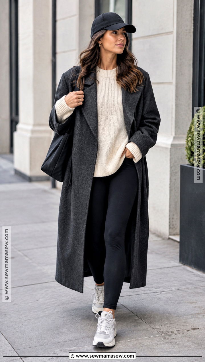 Oversized Fall Sweater With Leggings - 20 Fall Outfit Sweater Ideas
