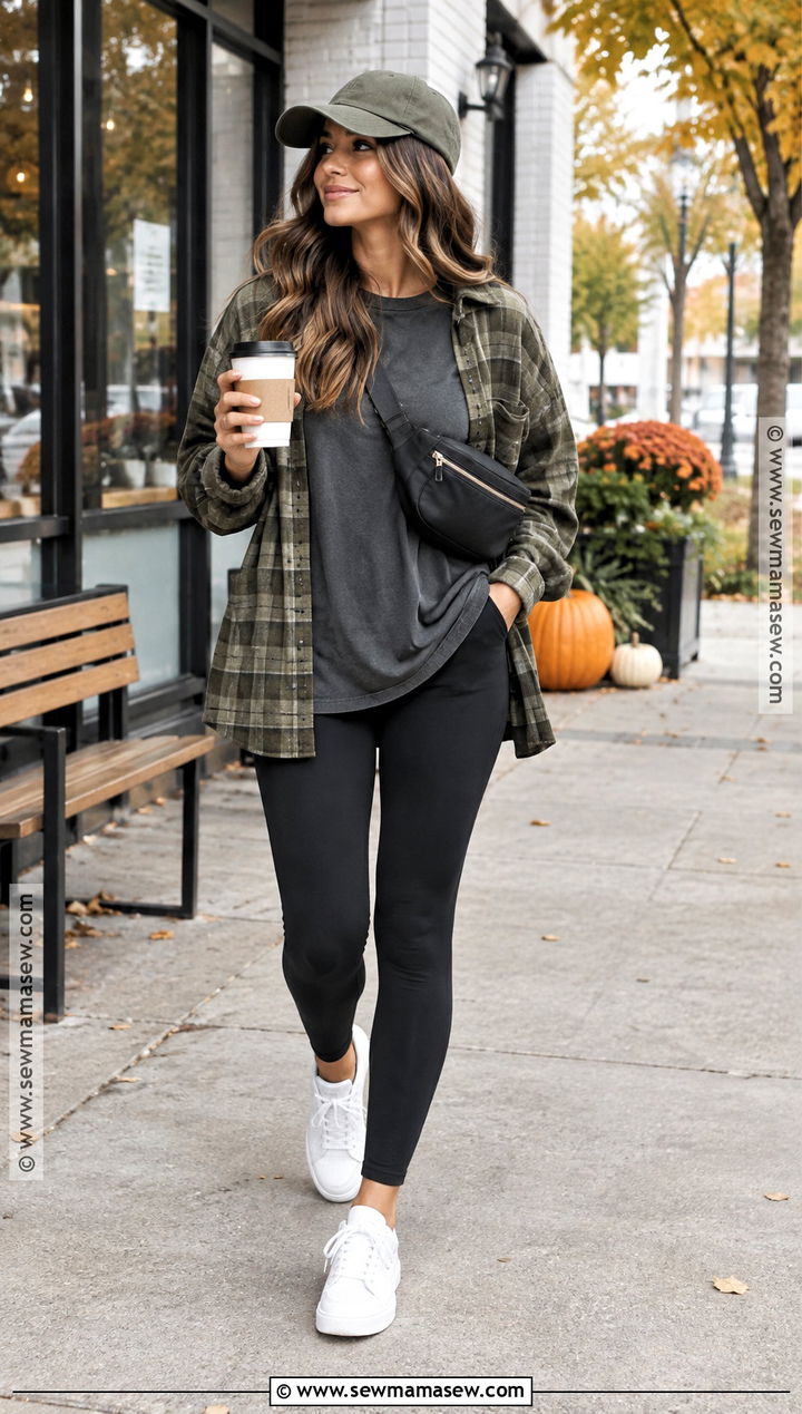 Oversized Fall Tee With Leggings - 15 Fall Tees Ideas for Women