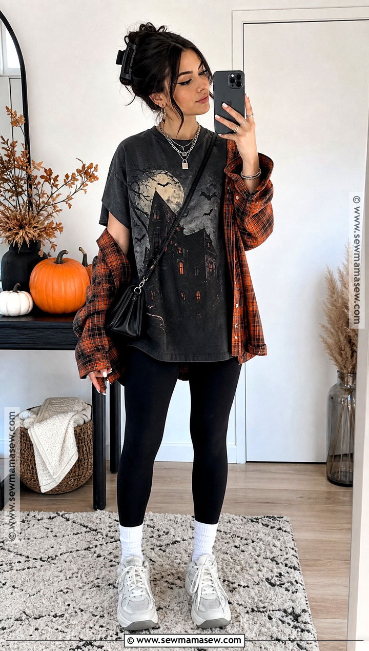 Oversized Halloween T Shirt Outfit - 50 halloween outfit ideas