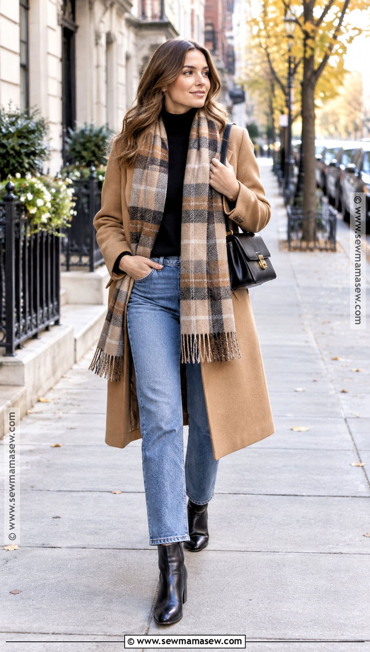 Oversized Scarf With Wool Coat Outfit - 15 Fall 2026 Accessories Trends