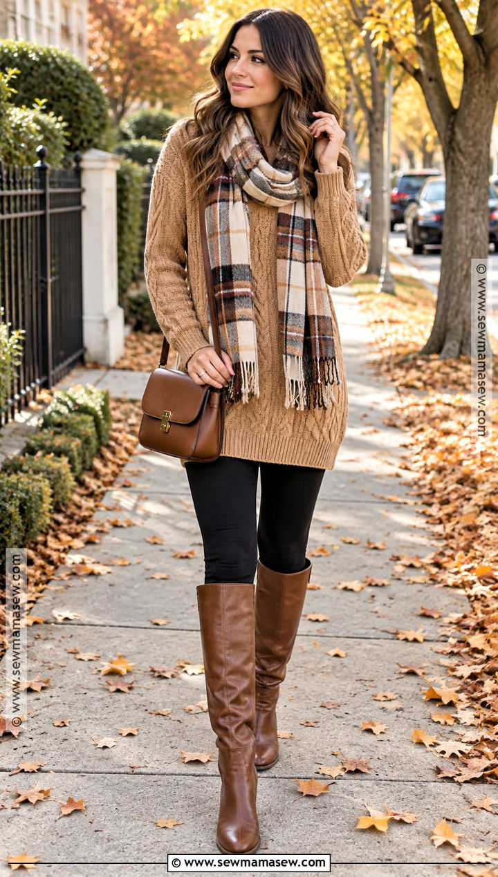 Oversized Sweater And Leggings Autumn Outfit - 15 Cozy Autumn Clothes