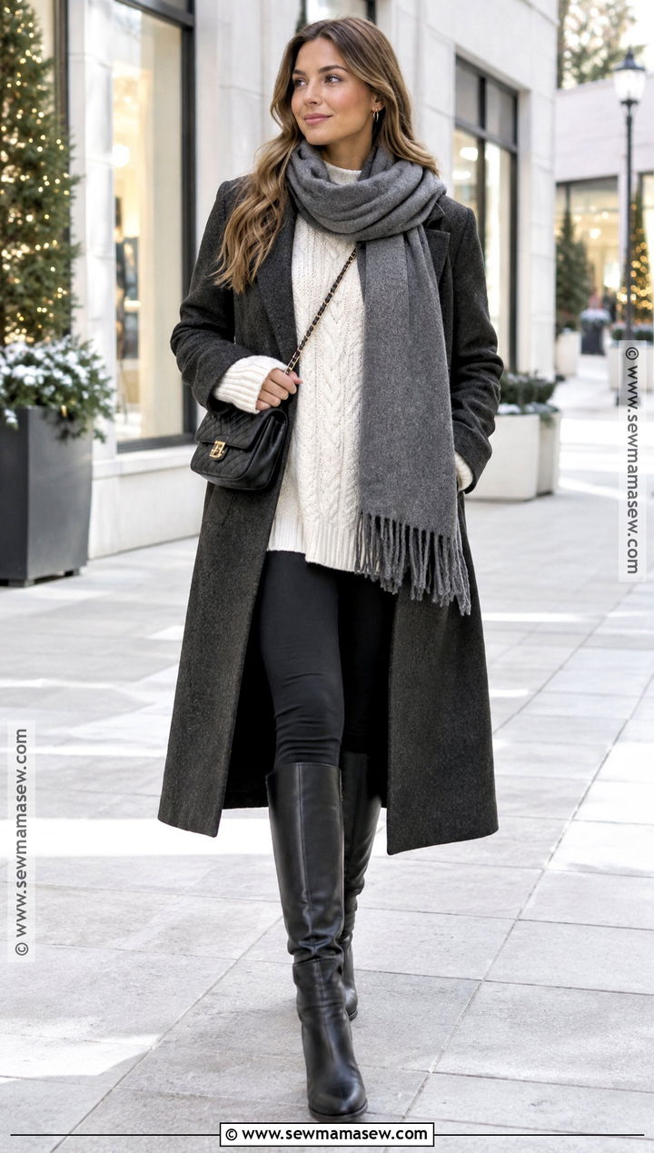 Oversized Sweater And Leggings Winter Outfit - 25 fallwinter outfits
