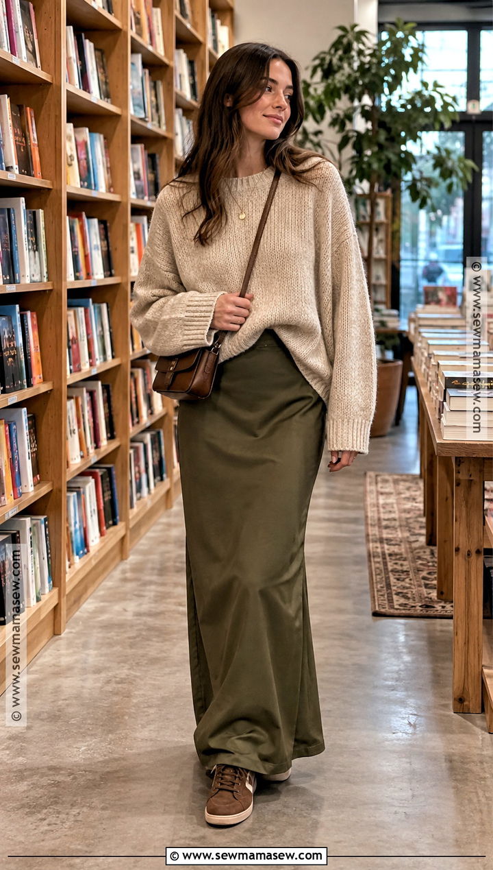 Oversized Sweater And Maxi Skirt Autumn Outfit - 25 autumn outfit ideas 2026