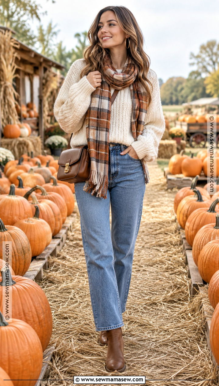 Oversized Sweater Pumpkin Patch Outfit - 25 cute pumpkin patch outfits