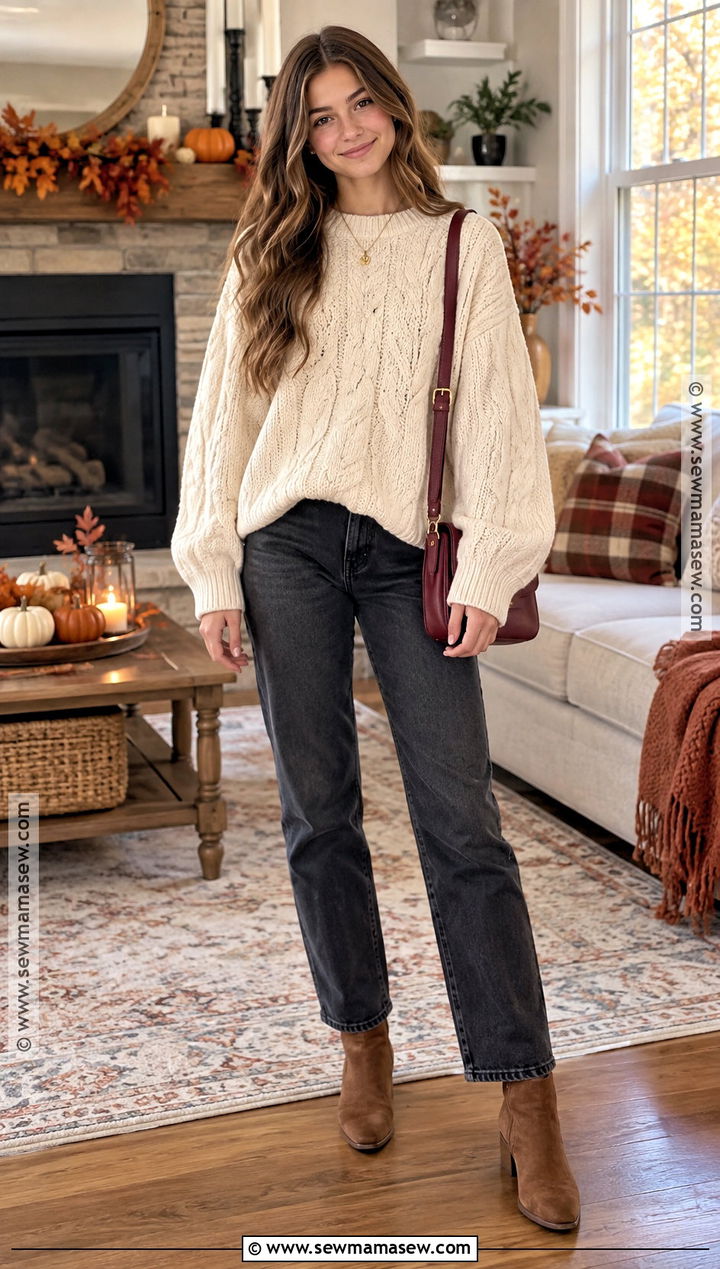 Oversized Sweater Thanksgiving Outfit - 20 Thanksgiving Outfit Ideas for Teens