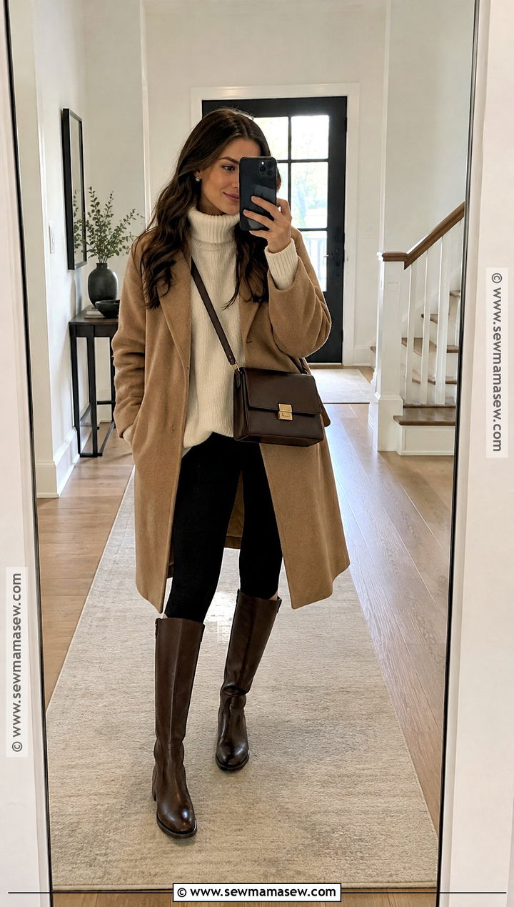 Oversized Sweater With Leggings And Riding Boots - 15 chic fall fashion style ideas