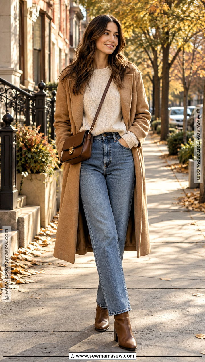 Oversized Sweater With Straight Leg Jeans - 30 sweater weather ideas