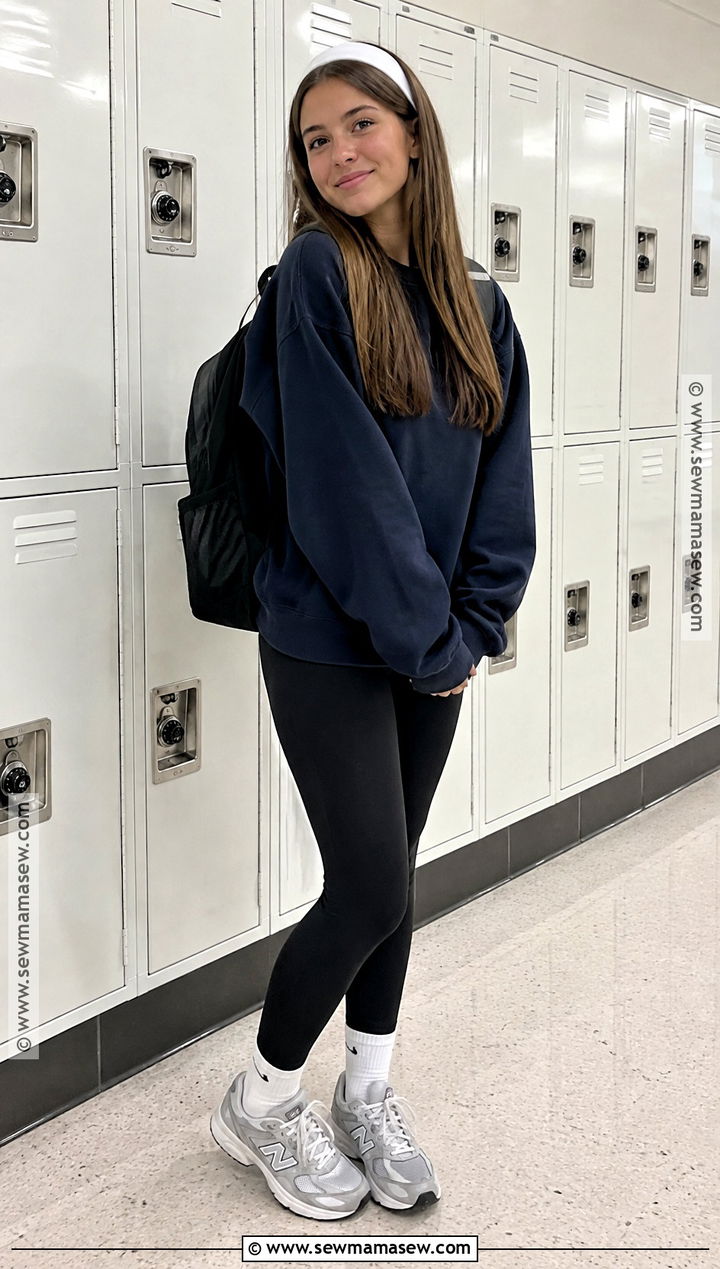 Oversized Sweatshirt And Leggings 8th Grade Outfit - 20 back to school outfits 8th grade