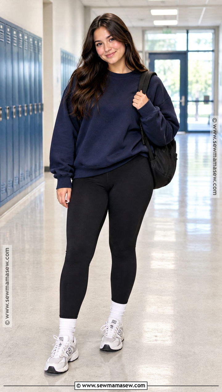 Oversized Sweatshirt And Leggings Back To School Outfit - 15 Back To School Wishlist Clothes