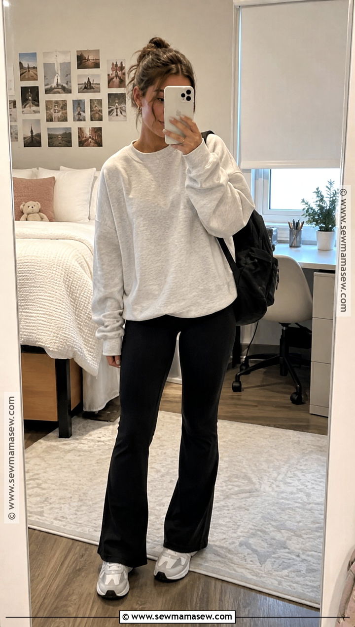 Oversized Sweatshirt Back to School Outfit - 15 Cute Backtoschool Outfits