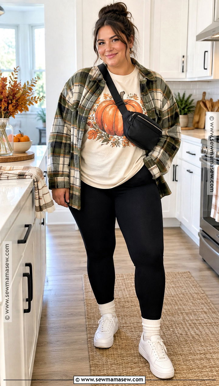 Oversized Thanksgiving T Shirt With Black Leggings - 20 thanksgiving t shirts