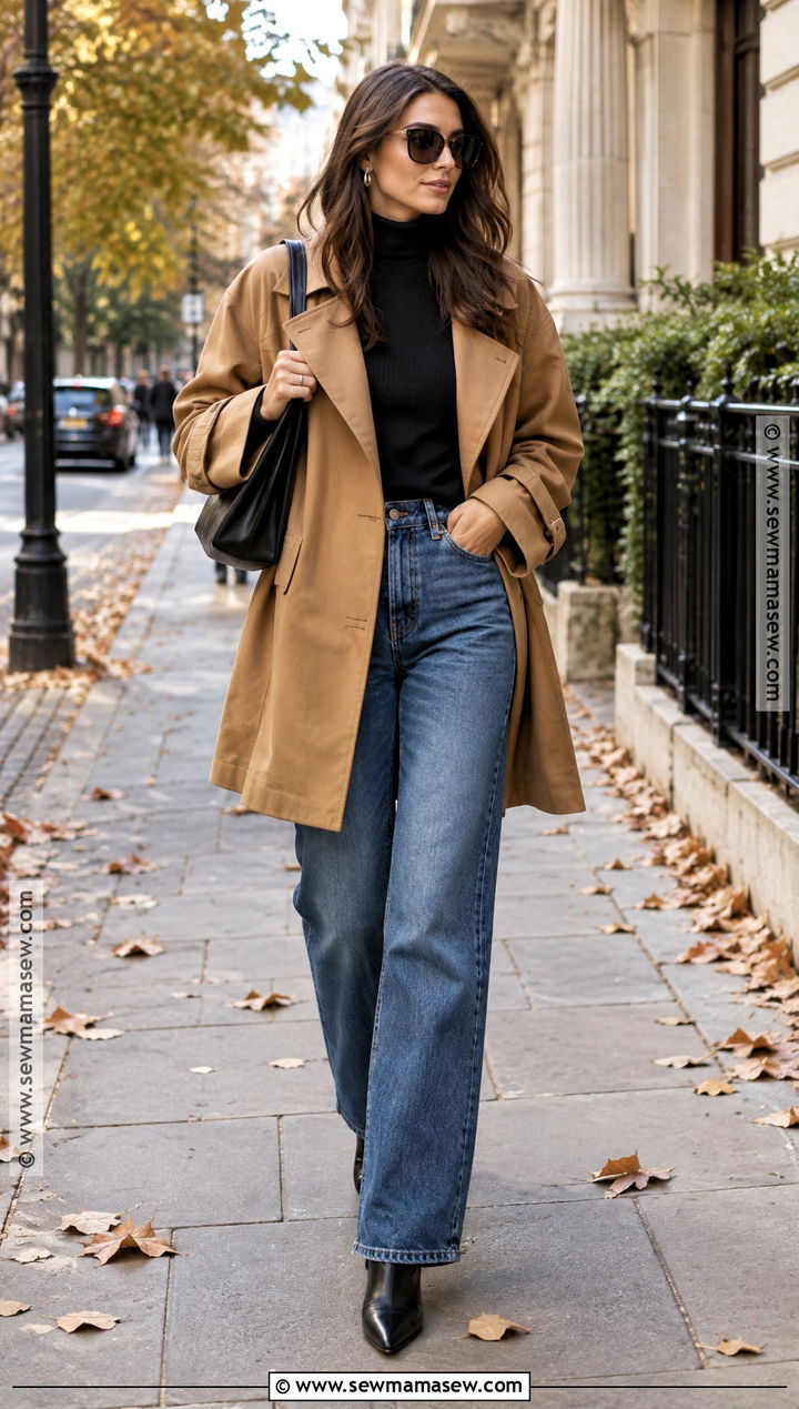 Oversized Trench Jacket Outfit - 30 autumn jacket ideas