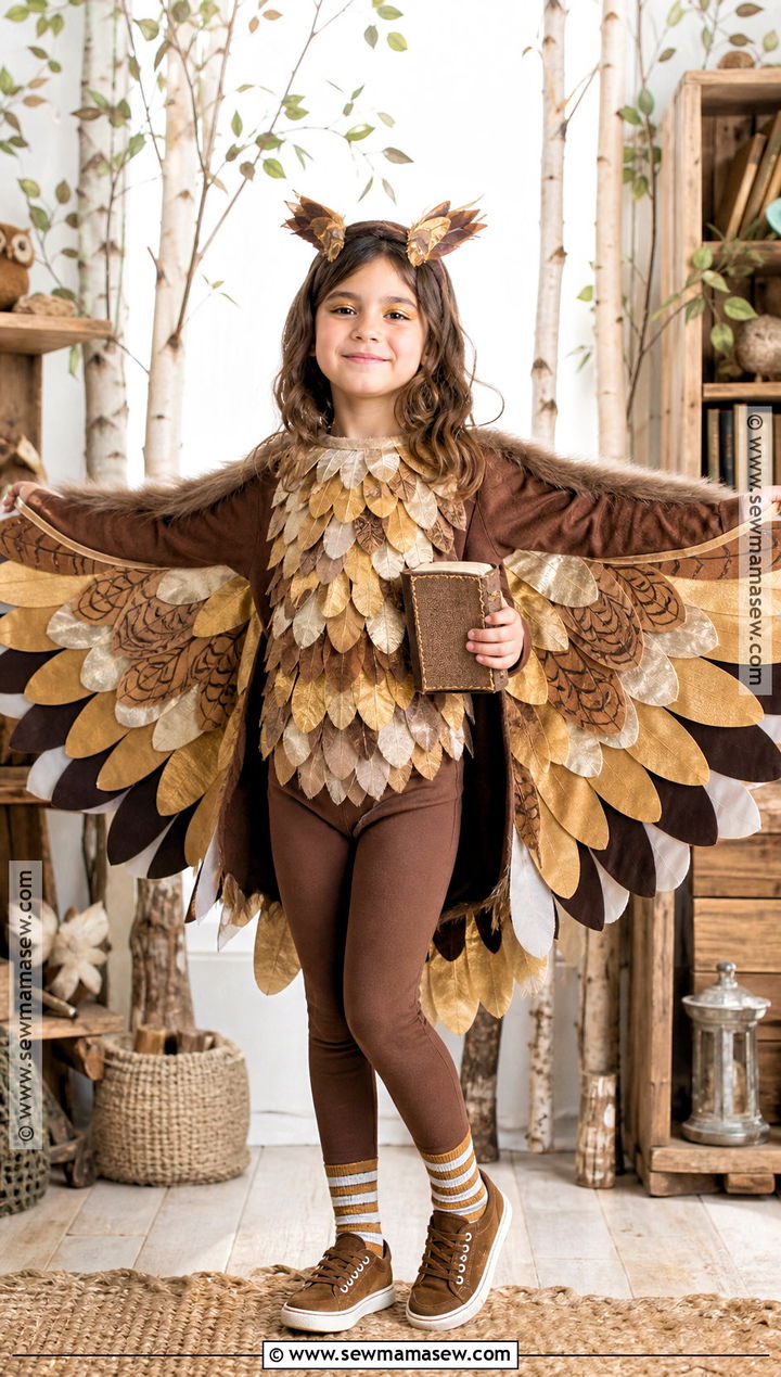 Owl Costume With Feathered Wings - 35 animal costumes for kids