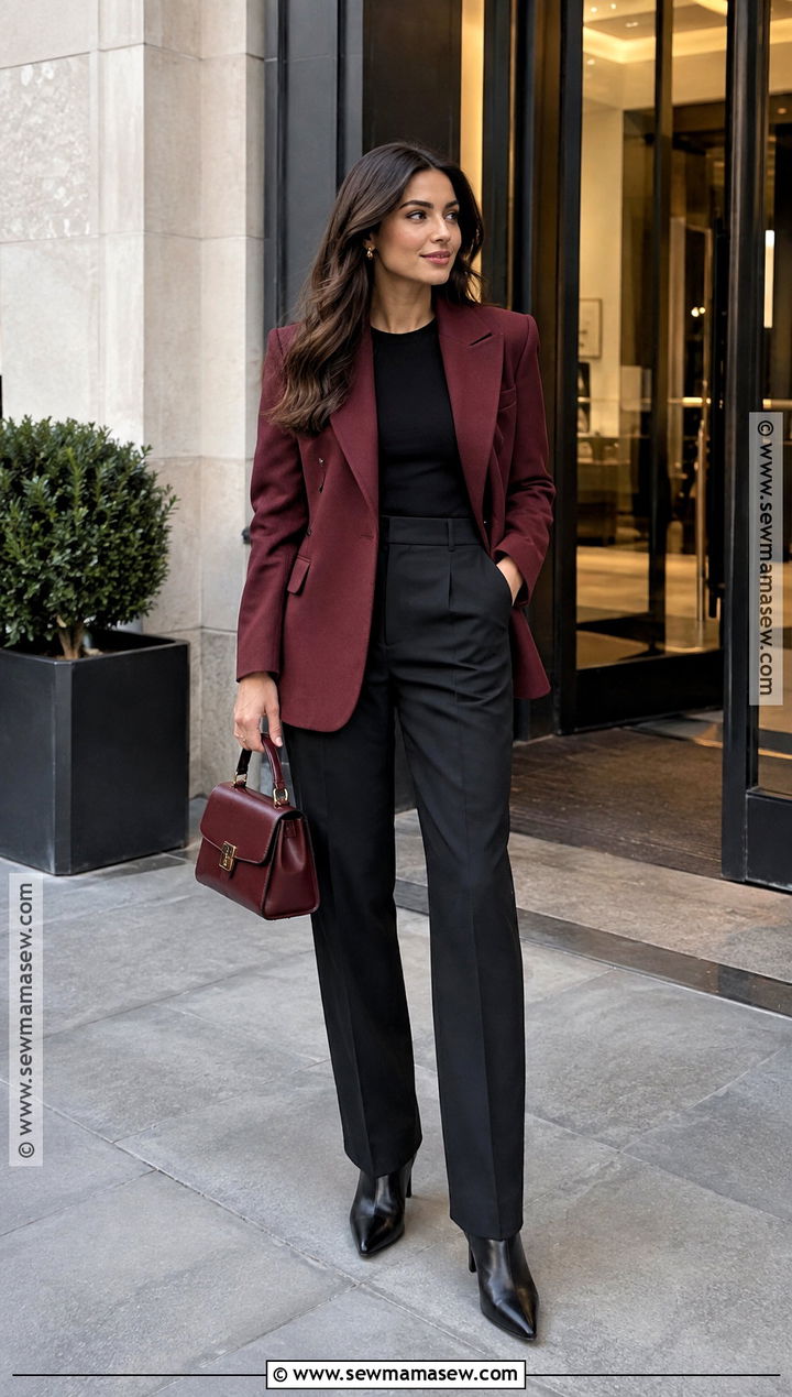 Oxblood And Black Fall Outfit - 20 Fall Palette Outfits