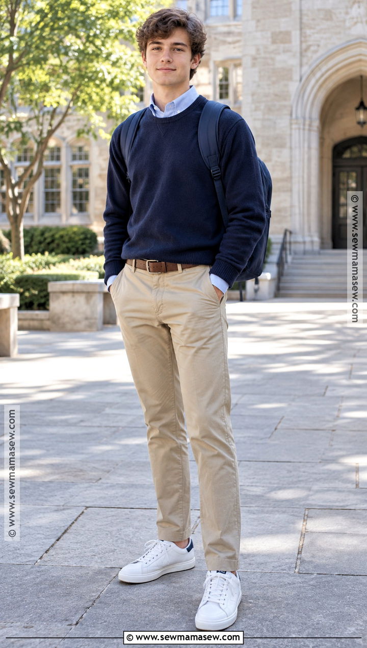 Oxford Shirt And Khaki Pants Uniform - 25 back to school outfits uniform