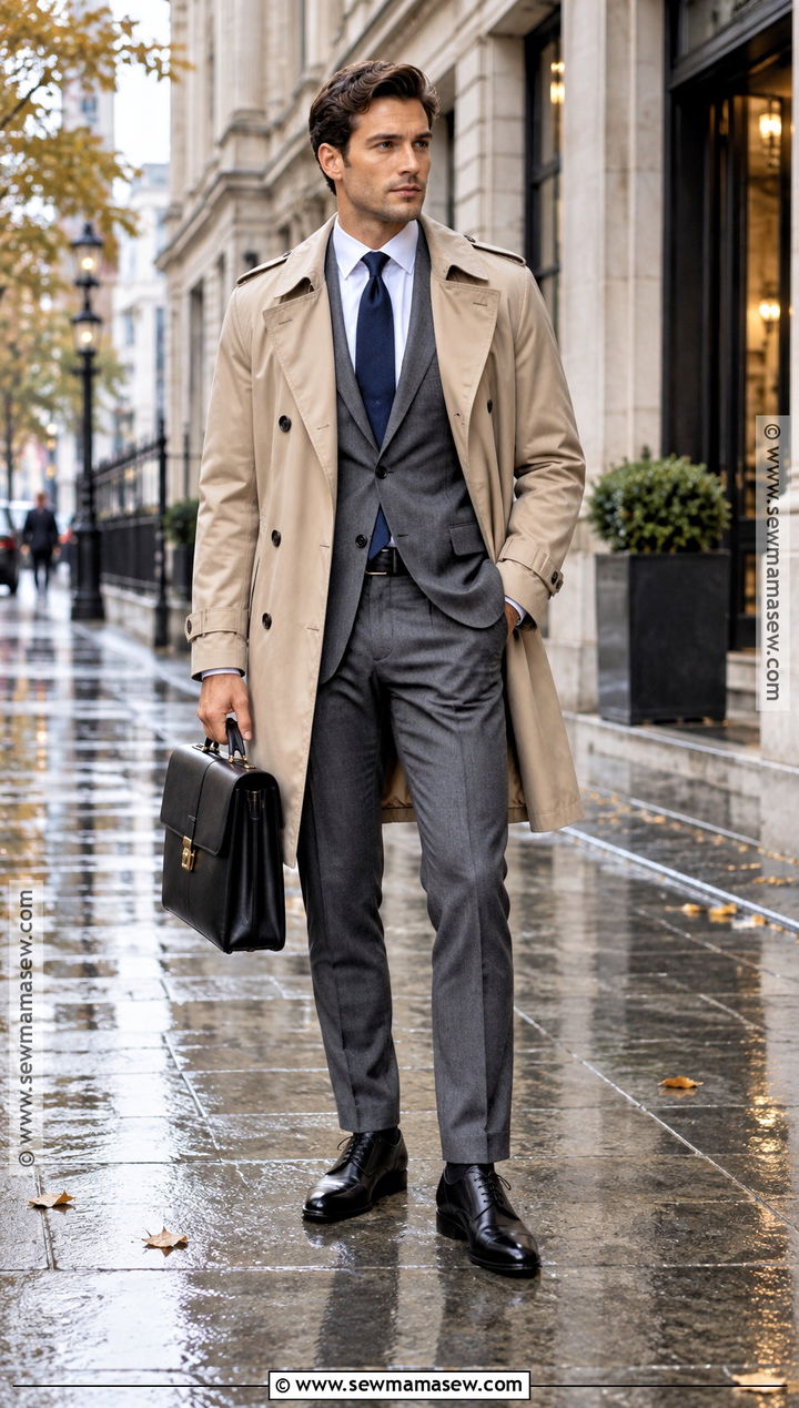 Oxford Shoes With Gray Suit And Trench Coat - 20 fall shoes for men