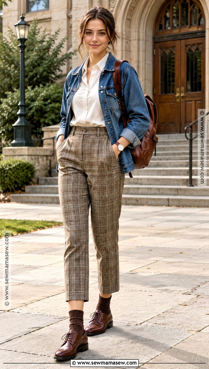 Oxford Shoes With Plaid Pants - 15 Back To School Footwear Style Ideas