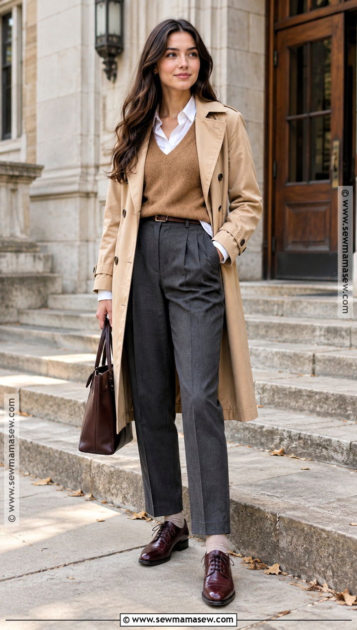 Oxford Shoes With Pleated Trousers Outfit - 20 cute shoes for fall