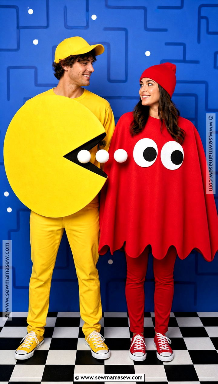 Pac Man And Ghost Couples Costume - 35 fun couples costumes