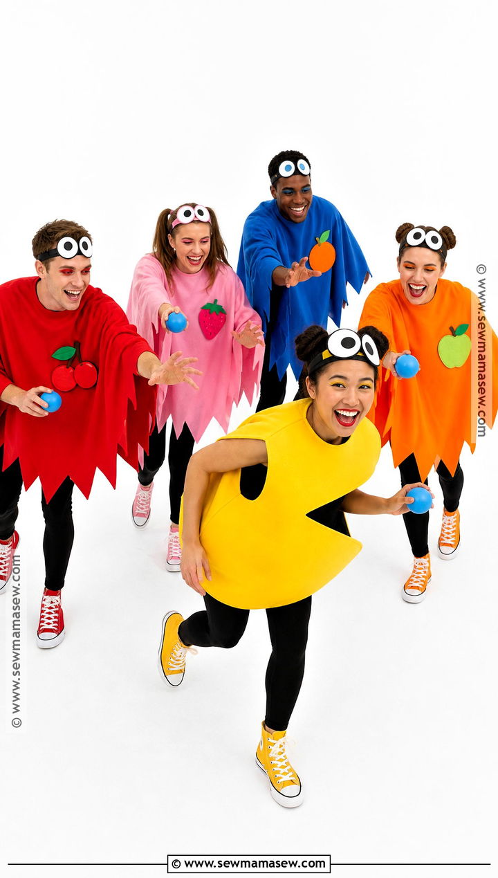 Pac Man And Ghost Group Costume - 35 halloween costumes 5 people
