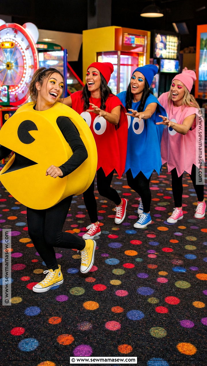 Pac Man And Ghosts Costume - 35 costumes for 4