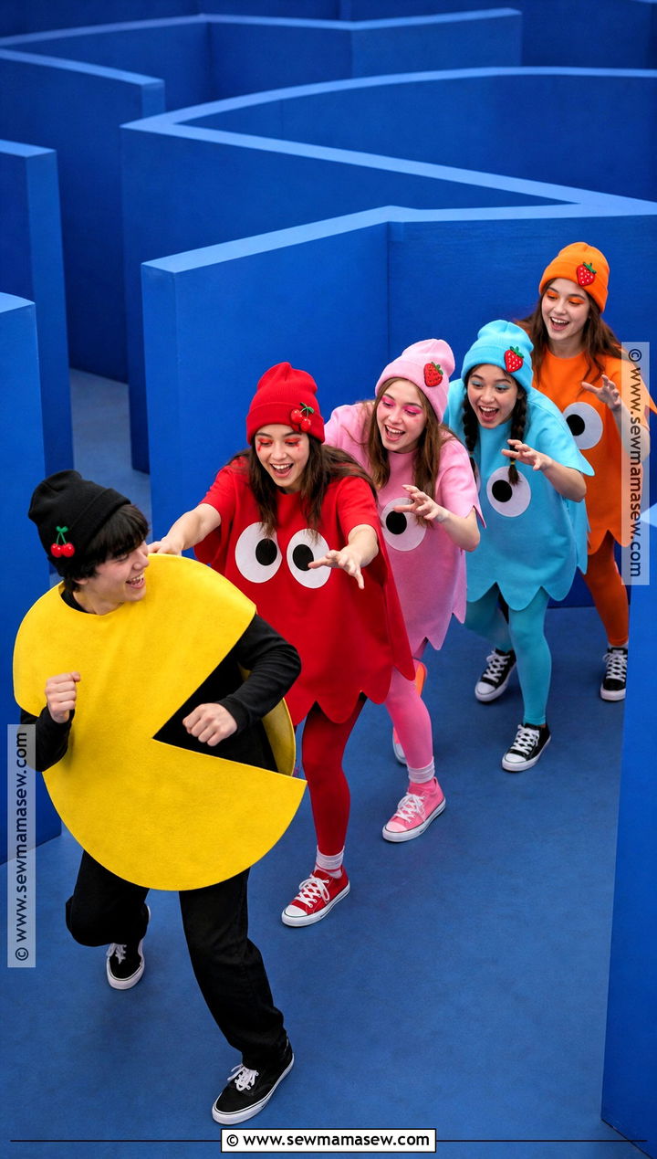 Pac Man Arcade Group Costume - 40 Group Halloween Costumes for Teens