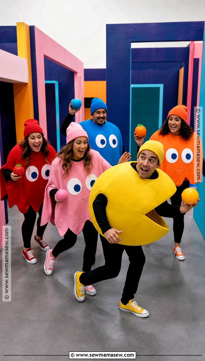 Pac Man Ghosts Group Costume - 35 5 people halloween costumes
