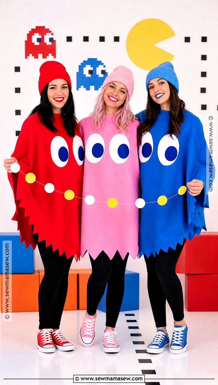 Pac Man Ghosts Trio Costume - 35 costume ideas for 3