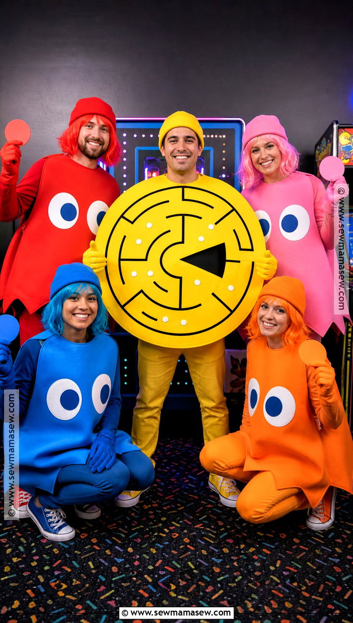 Pac Man Group Halloween Costume - 35 group of 5 halloween costumes