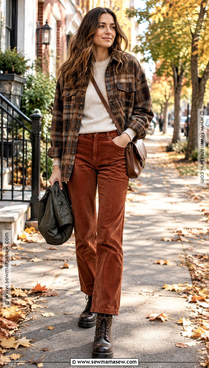 Pacific Northwest Shacket Outfit With Corduroy Pants - 15 fall outfits pacific northwest