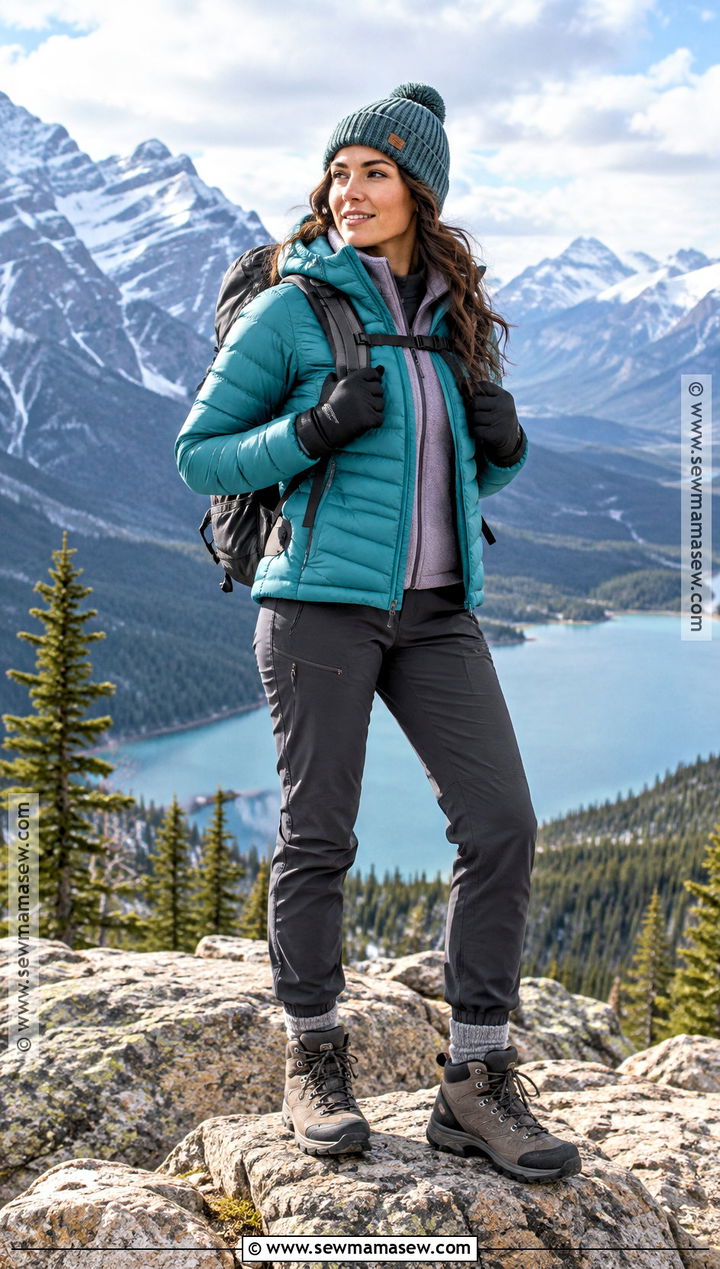 Packable Down Jacket and Hiking Pants Banff Outfit - 15 banff hiking outfit fall ideas