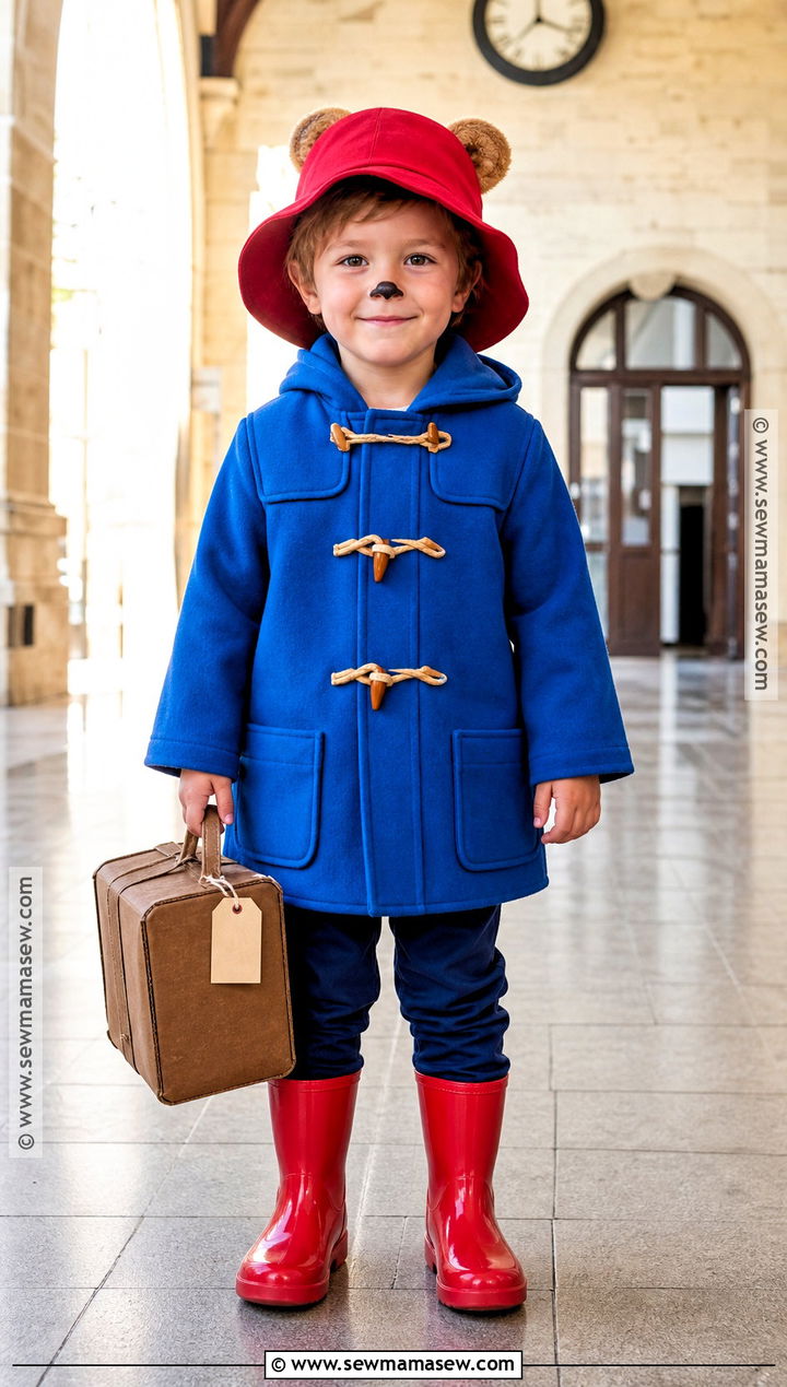 Paddington Bear Costume With Blue Coat - 30 boys book character costumes