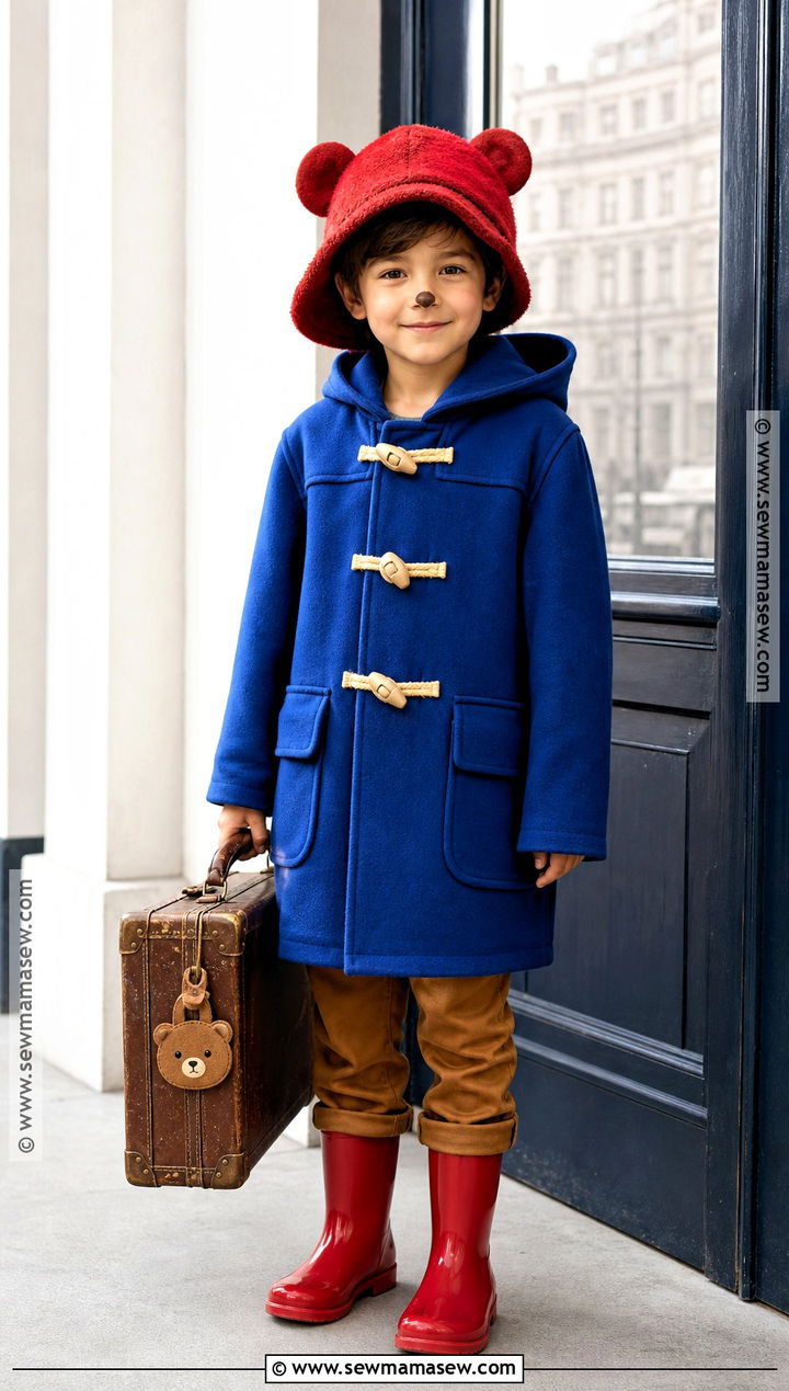 Paddington Bear Costume With Blue Coat - 40 book character costumes for kids