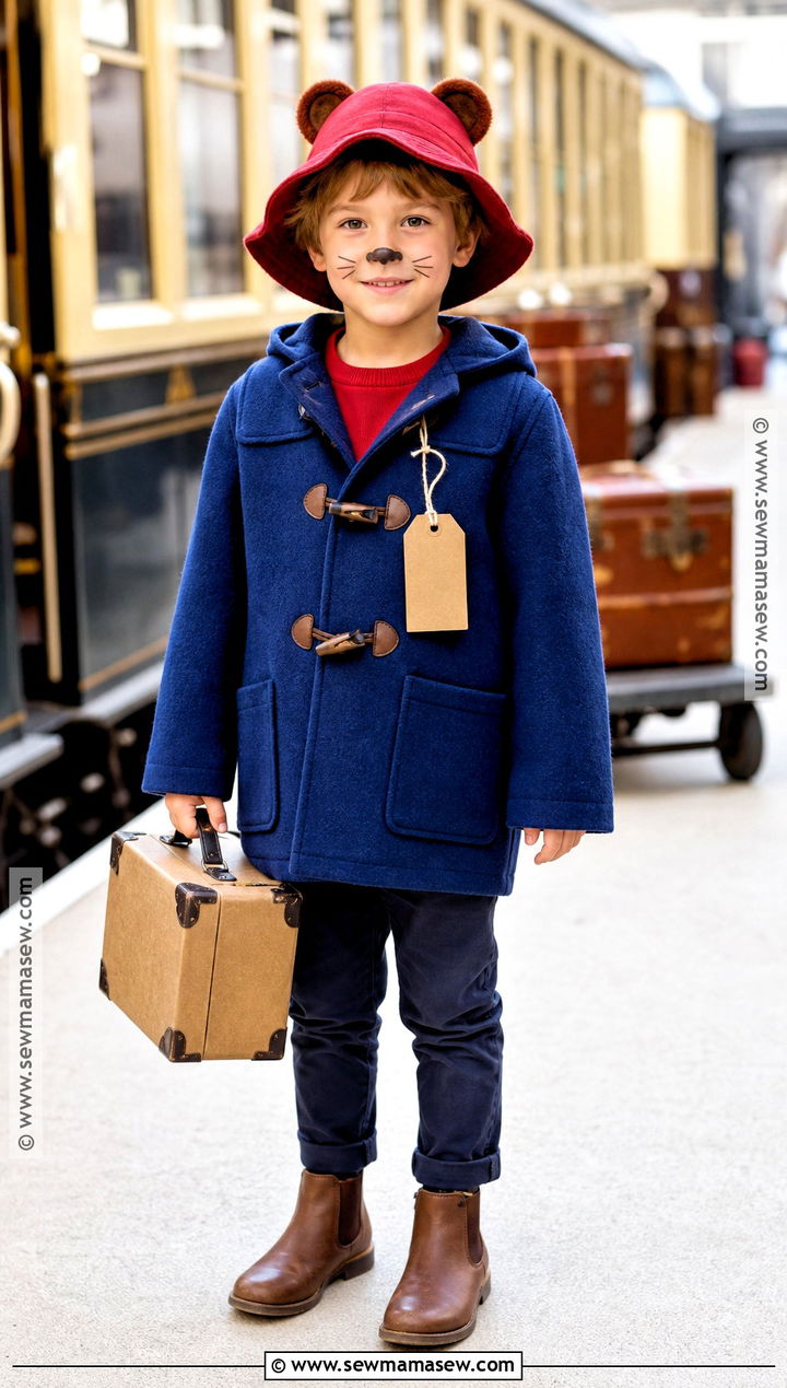 Paddington Bear Costume With Blue Coat - 30 easy book character costumes for kids
