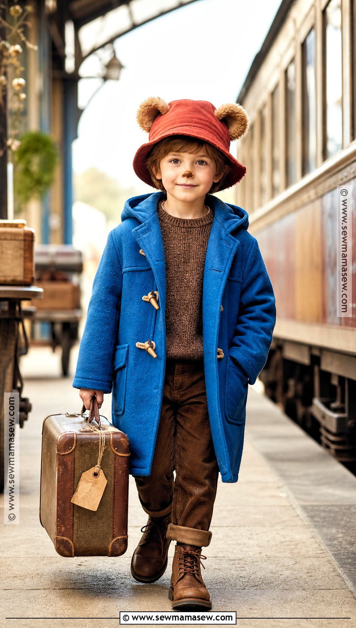 Paddington Bear Costume With Blue Coat - 35 book character dress up ideas
