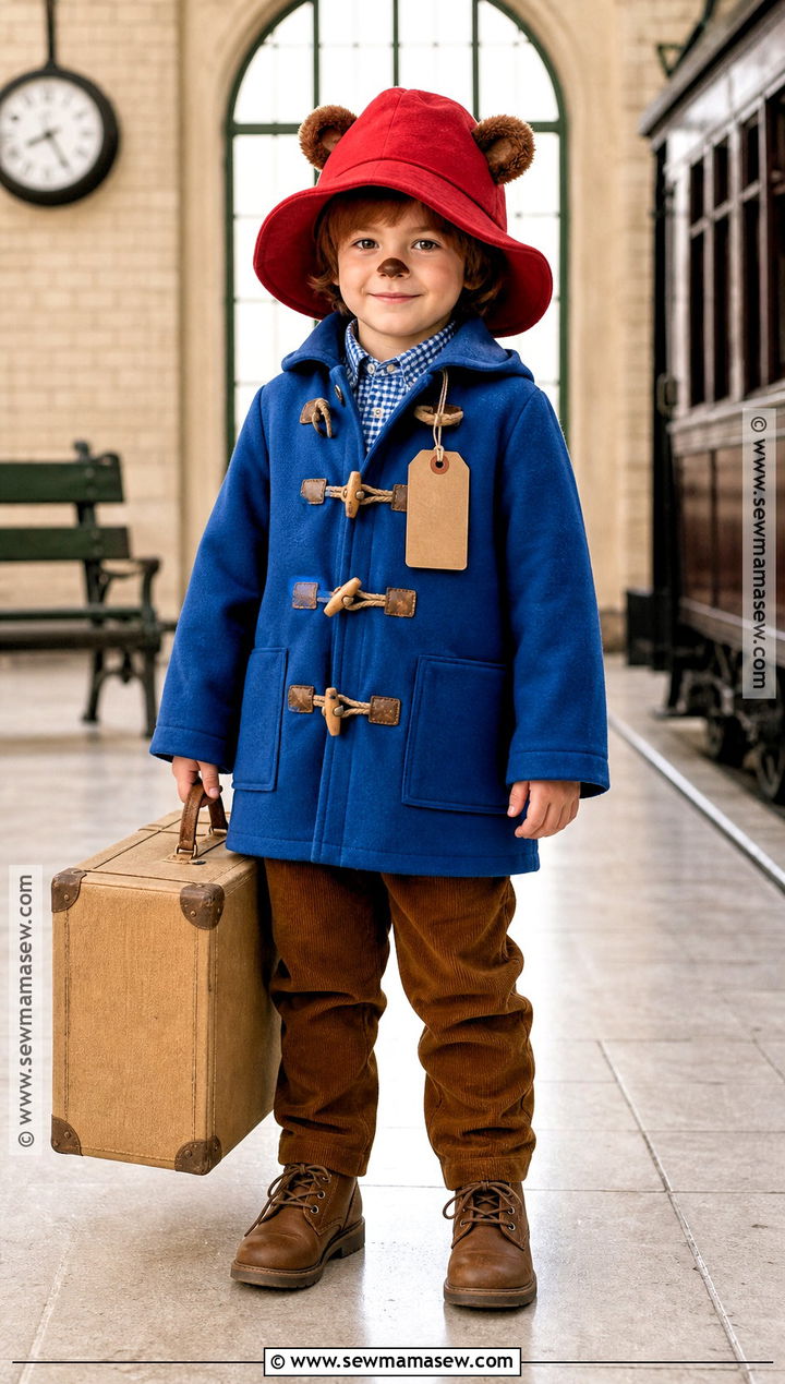Paddington Bear Costume With Blue Coat - 30 book character dress up day ideas