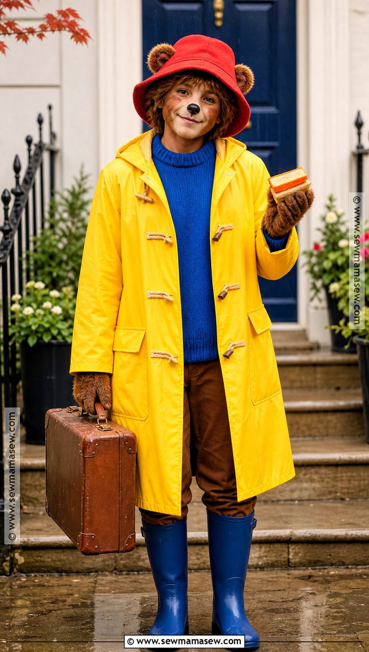 Paddington Costume With Yellow Raincoat - 35 paddington halloween costume ideas