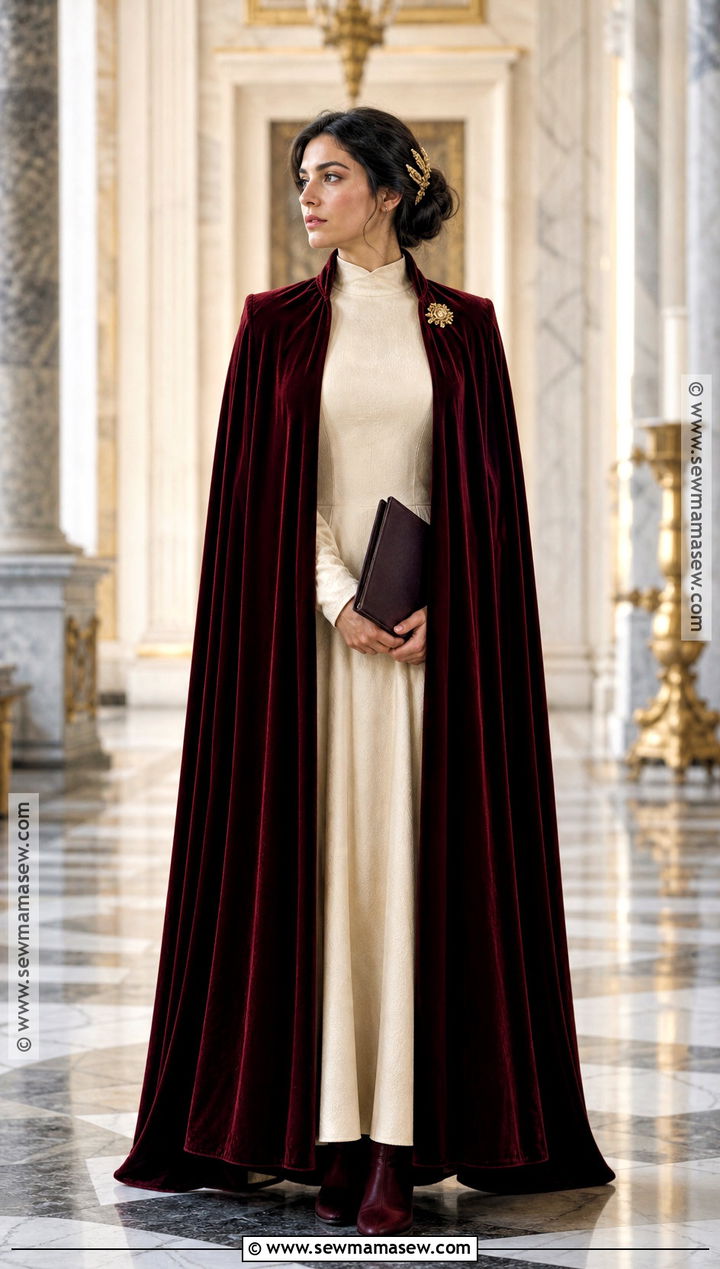 Padme Amidala Costume With Burgundy Cloak - 35 dark hair halloween costume ideas