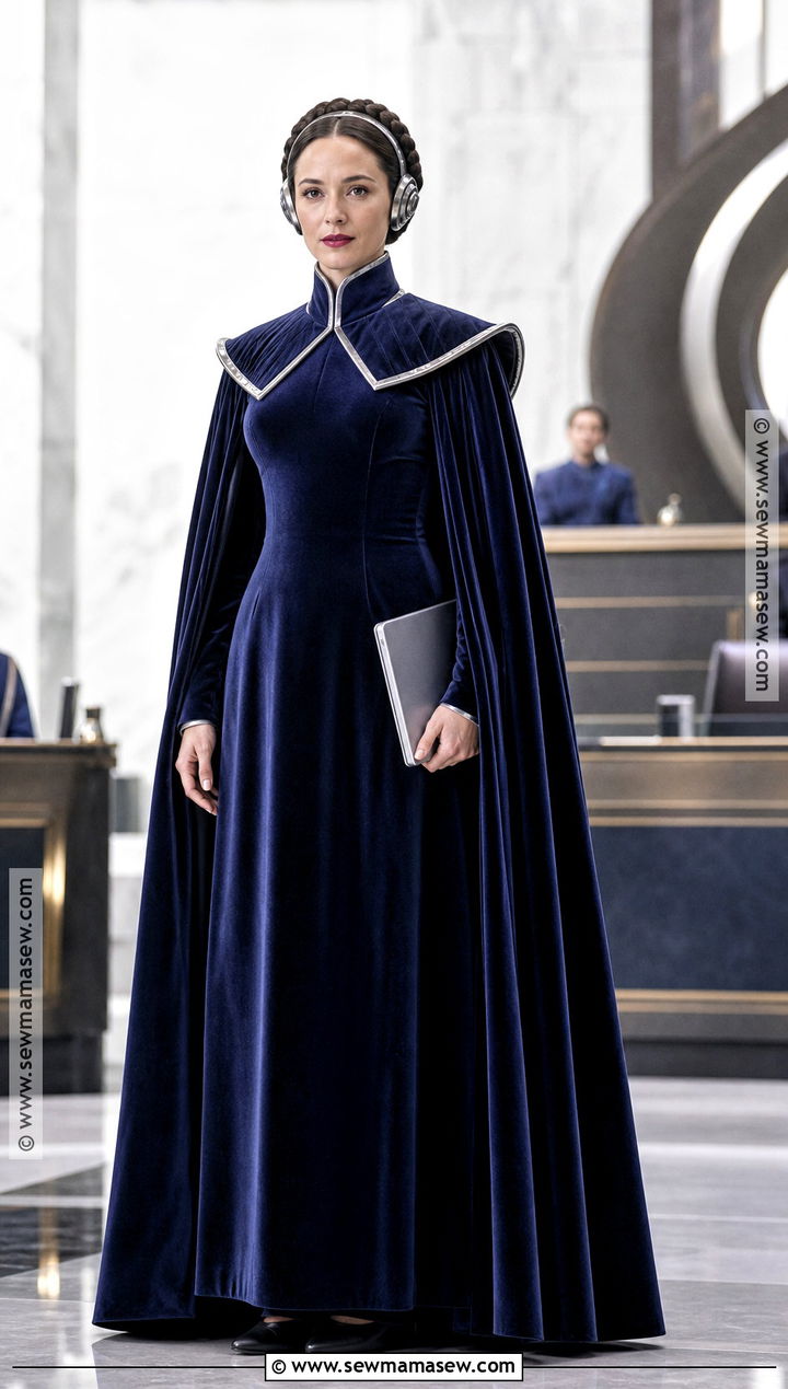 Padme Amidala Navy Velvet Senate Outfit - 30 Padme Amidala Outfits Halloween