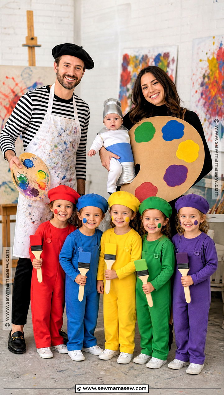 Paint Palette Family Costume - 45 family costumes