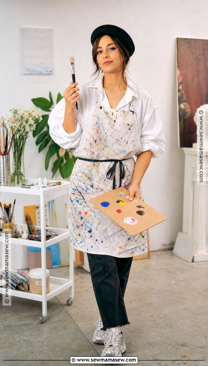Paint Splattered Artist Costume - 40 low effort halloween costume ideas