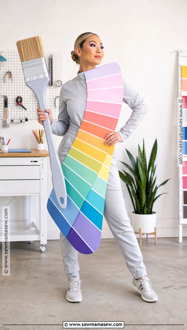Paint Swatch Fan Costume - 50 niche halloween costumes