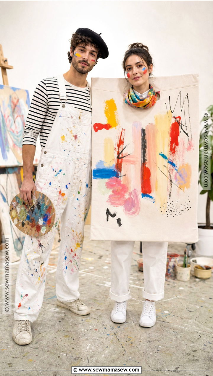 Painter And Canvas Couple Costume - 50 couple costumes for halloween